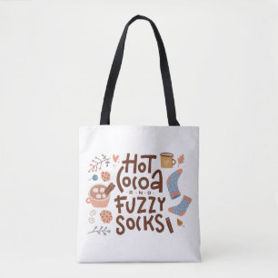 Bolsa Tote Design de Meias de cacau quente e Felpudo