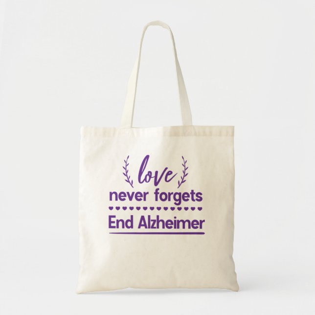 Bolsa Tote Design De Mês De Consciência Do Alzheimer (Frente)