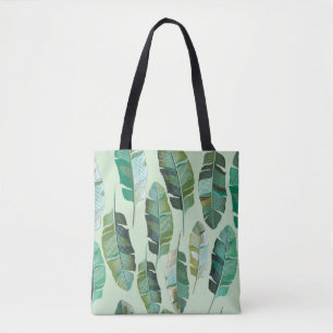 Bolsa Tote Design de moda com bananeiras tropicais
