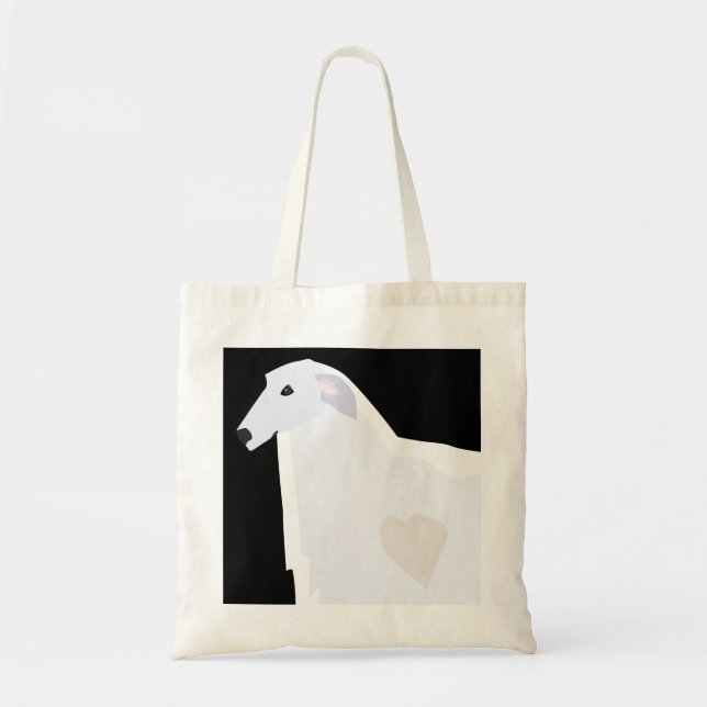 Bolsa Tote Design de Modelo de Borzoi Breed (Frente)