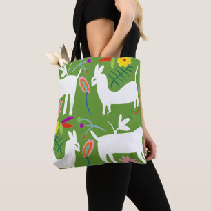 Bolsa Tote Design de Otomi Moderno Llama Donkey Design