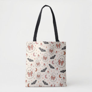 Bolsa Tote Design de Outono Assustadorador Fofo Sem Costura