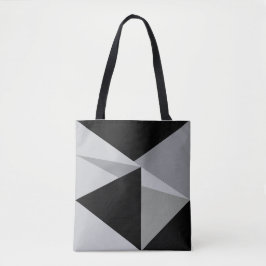 Bolsa Tote Design de Padrão de Triângulos Coloridos