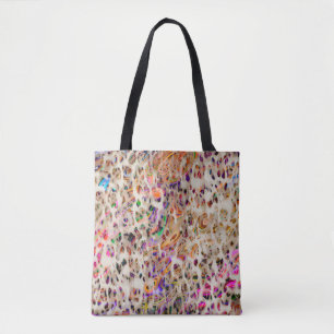 Bolsa Tote design de padrão moderno abstrato com efeito color