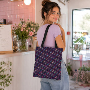 Bolsa Tote Design de Padrão Moderno Chic Arte Abstrata Colori