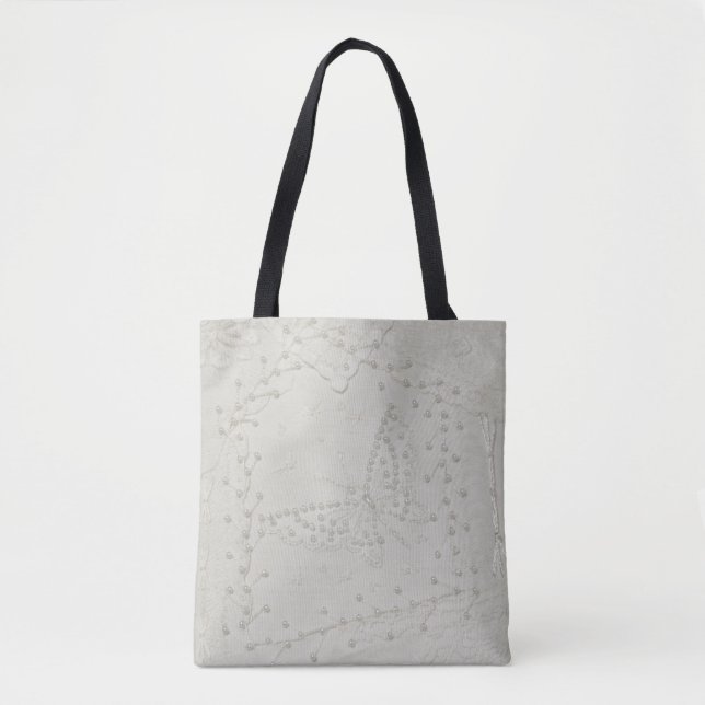 Bolsa Tote Design de painel bordado com inclinação (Frente)