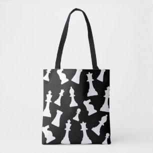 Bolsa Tote Design de peças de jogos de xadrez