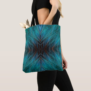 Bolsa Tote Design de Pena Fractal de Ave do Paraíso