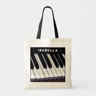 Bolsa Tote Design de Piano Personalizado