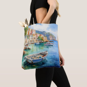 Bolsa Tote Design de pintura a óleo das paisagens marítimas m