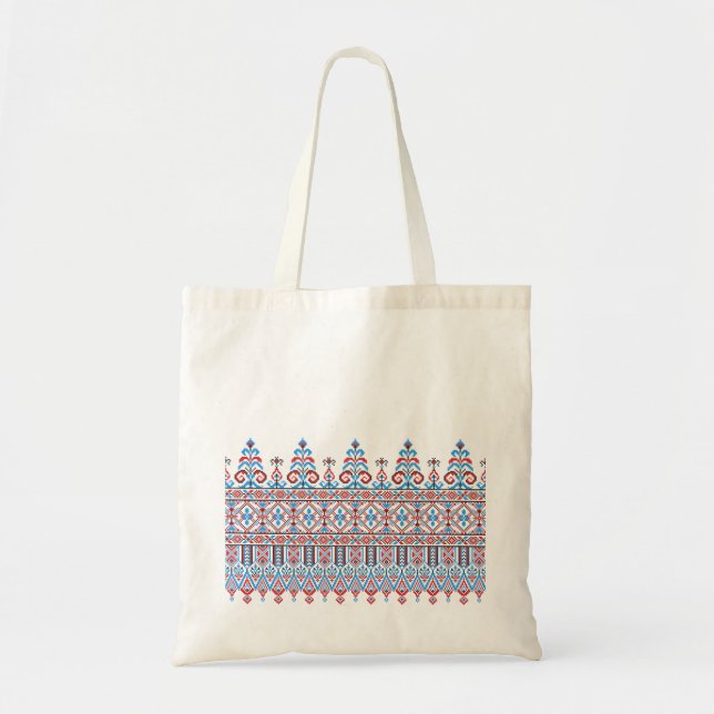Bolsa Tote Design de pontos cruzados (Frente)