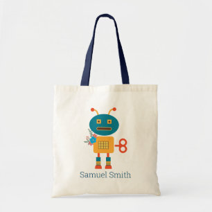 Bolsa Tote Design de robots bonitos para crianças