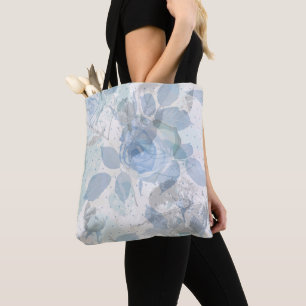 Bolsa Tote Design de Rosa azul
