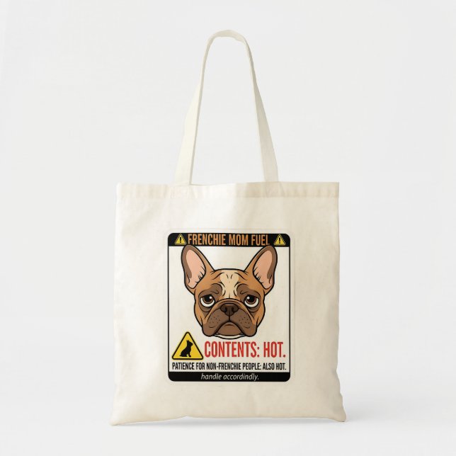 Bolsa Tote Design de rótulo de advertência de combustível de  (Frente)