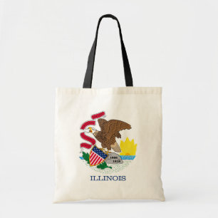 Bolsa Tote Design de Sinalizador do Estado de Illinois