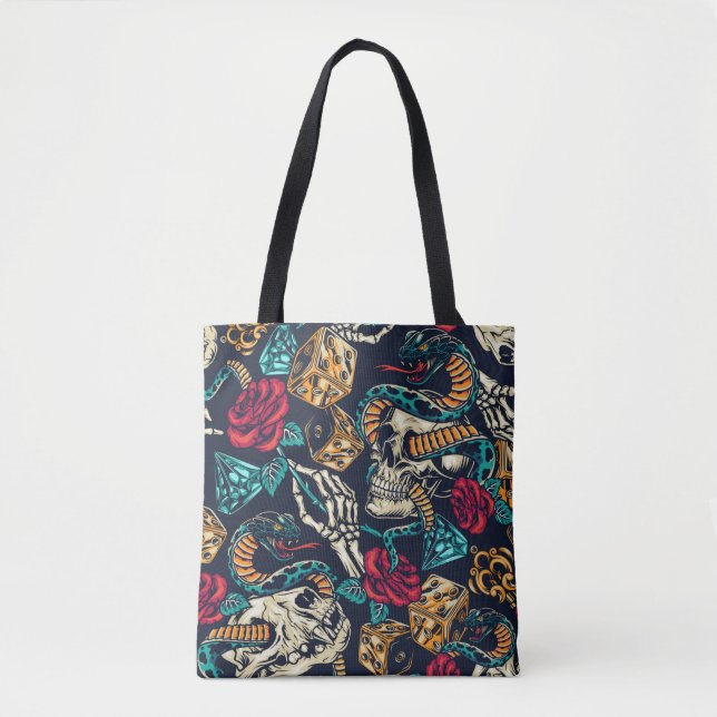 Bolsa Tote Design de Tatuagem Retroativa (Frente)