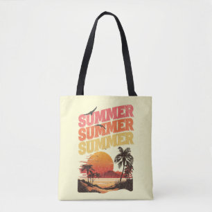 Bolsa Tote Design de texto de Verão