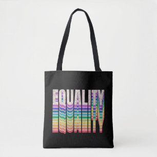 Bolsa Tote Design de texto Igualdade