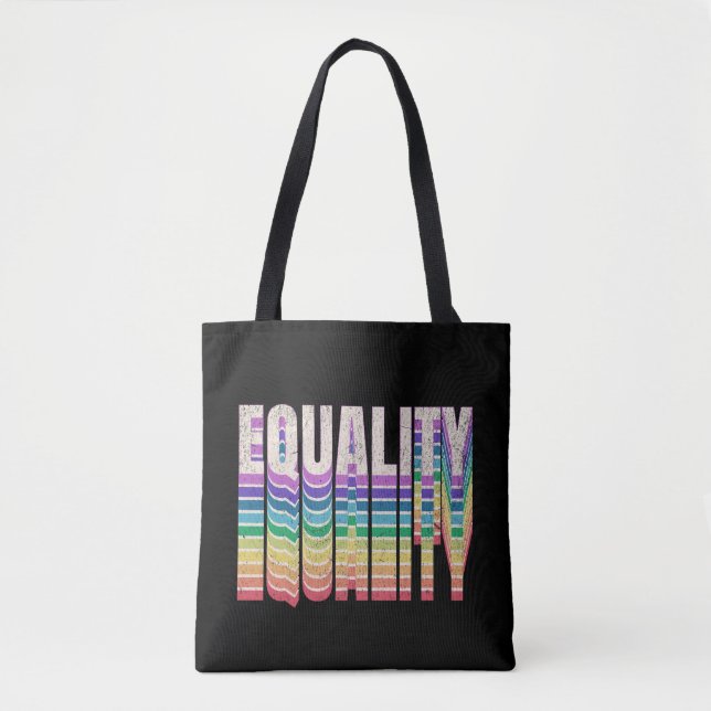 Bolsa Tote Design de texto Igualdade (Frente)