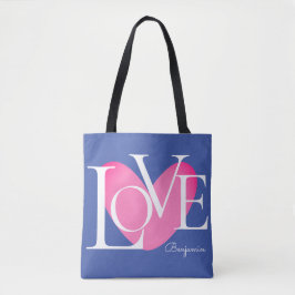 Bolsa Tote Design de texto Moderno de Tipografia LOVE