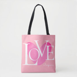 Bolsa Tote Design de texto Moderno de Tipografia LOVE