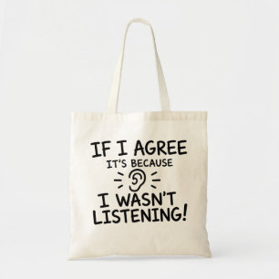 Bolsa Tote Design de Tipografia de Citação Engraçada