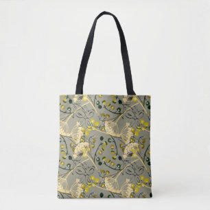 Bolsa Tote Design de Vintage de Padrão Sem Costura de Água