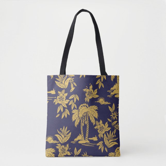 Bolsa Tote Design designs sem costura com o Havaí, tropa (Frente)