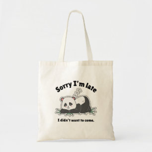 Bolsa Tote Design Divertido de Panda Preguiçoso