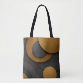 Bolsa Tote Design do abstrato geométrico e preto de luxo e Do