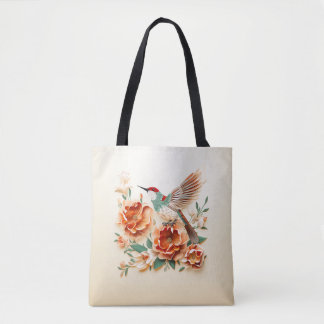 Bolsa Tote Design do Artesanato de Corte de Papel da Flor e P