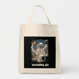 Bolsa Tote Design do Astronauta Mundial