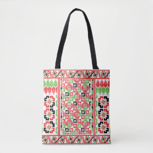 Bolsa Tote Design do bordado palestino Tatreez impresso