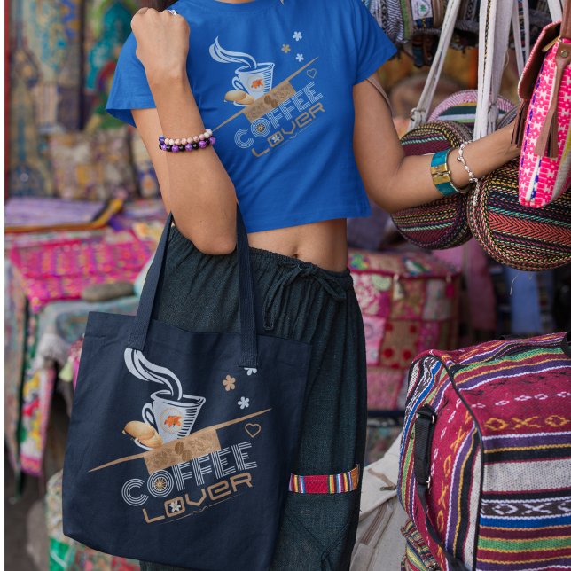 Bolsa Tote Design do café Lover (Criador carregado)