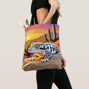 Bolsa Tote Design do Deserto de Gecko Leopard