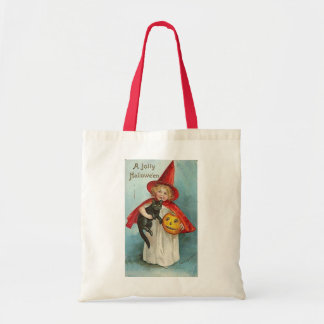 Bolsa Tote Design do Dia das Bruxas da bruxa do vintage