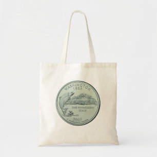 Bolsa Tote Design do Trimestre do Estado de Washington Inclin