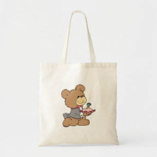 Bolsa Tote design do urso de pelúcia do portador do anel