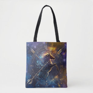 Bolsa Tote Design em Aquarela do Signo de Sagitário