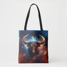 Bolsa Tote Design em Aquarela do Signo de Touro