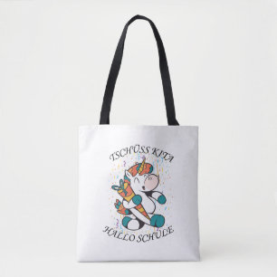 Bolsa Tote Design engraçada com unicórnio para inscrição na e