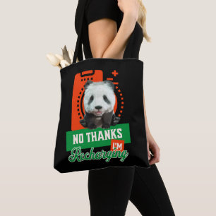 Bolsa Tote Design Engraçado de Recarga de Bateria de Introver