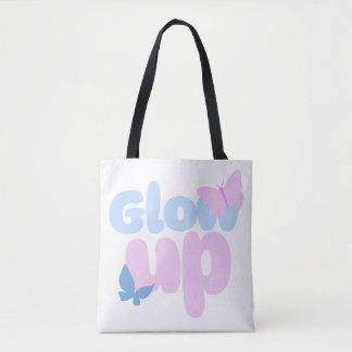 Bolsa Tote Design estético de borboleta branca