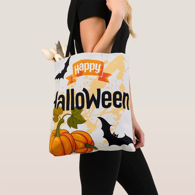 Bolsa Tote Design Feliz Halloween (Criador carregado)
