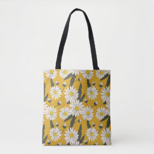 Bolsa Tote Design floral do cachecol, fundo vintage.