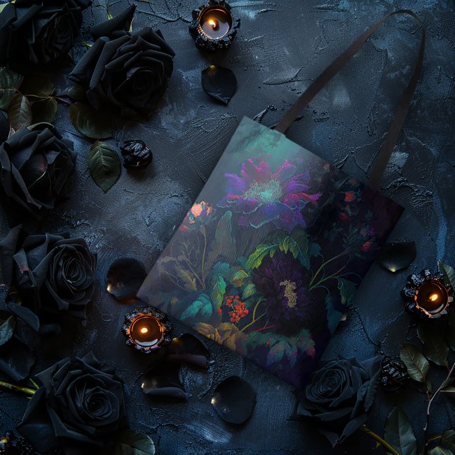 Bolsa Tote Design Floral escuro (Criador carregado)