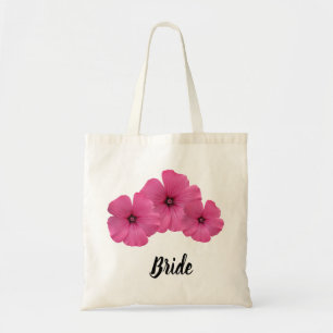Bolsa Tote Design Floral Rosa