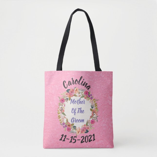 Bolsa Tote Design Floral Wreath da Mãe do Chão (Frente)