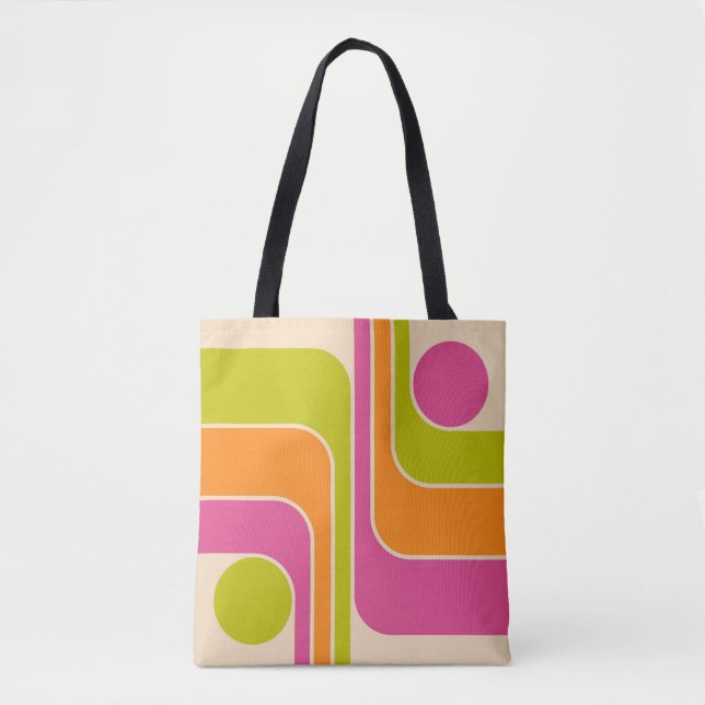 Bolsa Tote Design Geométrico Mod Retro (Frente)