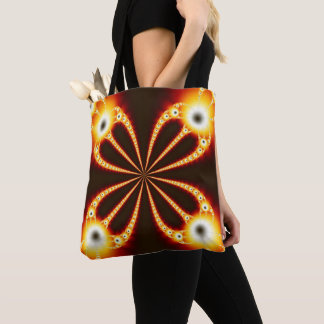 Bolsa Tote Design Geométrico Preto e Laranja
